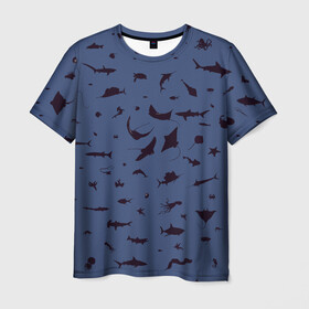 Мужская футболка 3D с принтом Manta в Курске, 100% полиэфир | прямой крой, круглый вырез горловины, длина до линии бедер | dolphin | fish | killer whale | manta | see life | shark | акула | дельфин | касатка | морские обитатели | рыба