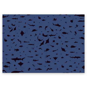 Поздравительная открытка с принтом Manta в Курске, 100% бумага | плотность бумаги 280 г/м2, матовая, на обратной стороне линовка и место для марки
 | dolphin | fish | killer whale | manta | see life | shark | акула | дельфин | касатка | морские обитатели | рыба