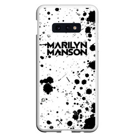 Чехол для Samsung S10E с принтом MARILYN MANSON в Курске, Силикон | Область печати: задняя сторона чехла, без боковых панелей | him | korn | nightwish | rock | zombie | великий | гитара | готика | готические | грязный | грязь | логотипы рок групп | металл | металлика | металлист | музыка | музыкальные | мэрилин мэнсон | рок группа | рокер