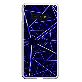 Чехол для Samsung S10E с принтом BlueGANG в Курске, Силикон | Область печати: задняя сторона чехла, без боковых панелей | Тематика изображения на принте: abstraction | blue | forms | glow | led | neon | абстракция | неон | светодиод | свечение | синий | формы