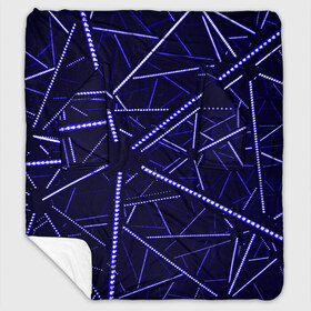Плед с рукавами с принтом BlueGANG в Курске, 100% полиэстер | Закругленные углы, все края обработаны. Ткань не мнется и не растягивается. Размер 170*145 | abstraction | blue | forms | glow | led | neon | абстракция | неон | светодиод | свечение | синий | формы