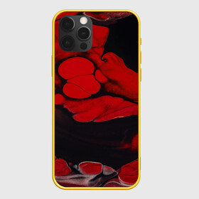 Чехол для iPhone 12 Pro с принтом Watercolor в Курске, силикон | область печати: задняя сторона чехла, без боковых панелей | abstraction | dark | red | stains | watercolor | абстракция | акварель | красный | разводы | темный