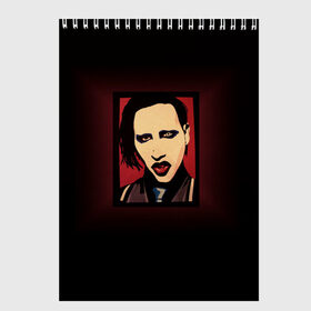 Скетчбук с принтом Marilyn Manson в Курске, 100% бумага
 | 48 листов, плотность листов — 100 г/м2, плотность картонной обложки — 250 г/м2. Листы скреплены сверху удобной пружинной спиралью | manson | marilyn | marilyn manson | мэнсон | мэрилин | мэрилин мэнсон