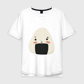Мужская футболка хлопок Oversize с принтом Онигири в Курске, 100% хлопок | свободный крой, круглый ворот, “спинка” длиннее передней части | Тематика изображения на принте: 