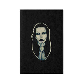 Обложка для паспорта матовая кожа с принтом Marilyn Manson в Курске, натуральная матовая кожа | размер 19,3 х 13,7 см; прозрачные пластиковые крепления | manson | marilyn | marilyn manson | мэнсон | мэрилин | мэрилин мэнсон