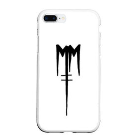 Чехол для iPhone 7Plus/8 Plus матовый с принтом Marilyn Manson в Курске, Силикон | Область печати: задняя сторона чехла, без боковых панелей | goth | gothic | manson | marilyn | metal | mm | music | rock | гот | готы | метал | мэнсон | мэрилин | рок