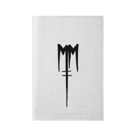 Обложка для паспорта матовая кожа с принтом Marilyn Manson в Курске, натуральная матовая кожа | размер 19,3 х 13,7 см; прозрачные пластиковые крепления | Тематика изображения на принте: goth | gothic | manson | marilyn | metal | mm | music | rock | гот | готы | метал | мэнсон | мэрилин | рок
