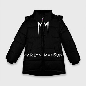 Зимняя куртка для девочек 3D с принтом Marilyn Manson в Курске, ткань верха — 100% полиэстер; подклад — 100% полиэстер, утеплитель — 100% полиэстер. | длина ниже бедра, удлиненная спинка, воротник стойка и отстегивающийся капюшон. Есть боковые карманы с листочкой на кнопках, утяжки по низу изделия и внутренний карман на молнии. 

Предусмотрены светоотражающий принт на спинке, радужный светоотражающий элемент на пуллере молнии и на резинке для утяжки. | manson | marilyn | marilyn manson | мэнсон | мэрилин | мэрилин мэнсон