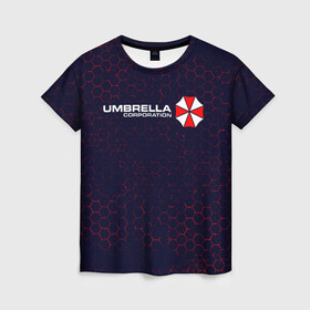Женская футболка 3D с принтом UMBRELLA CORP / АМБРЕЛЛА в Курске, 100% полиэфир ( синтетическое хлопкоподобное полотно) | прямой крой, круглый вырез горловины, длина до линии бедер | corp | corporation | evil | game | games | logo | resident | umbrella | амбрелла | зла | зонт | зонтик | игра | игры | корп | корпорация | лого | логотип | обитель | резидент | символ | эвил