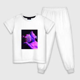 Детская пижама хлопок с принтом NEON ART 11-99-01 в Курске, 100% хлопок |  брюки и футболка прямого кроя, без карманов, на брюках мягкая резинка на поясе и по низу штанин
 | art | neon aesthetic | neon art | vaporwave art | цифровые файлы