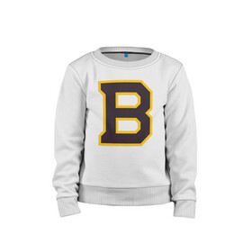 Детский свитшот хлопок с принтом Boston Bruins в Курске, 100% хлопок | круглый вырез горловины, эластичные манжеты, пояс и воротник | boston | boston bruins | boston nhl | boston strong | nhl