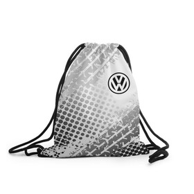 Рюкзак-мешок 3D с принтом Volkswagen в Курске, 100% полиэстер | плотность ткани — 200 г/м2, размер — 35 х 45 см; лямки — толстые шнурки, застежка на шнуровке, без карманов и подкладки | volkswagen | vw | vw значок | vw лого | vw марка | vw эмблема | wv | значок vw | значок фольксваген | лого автомобиля | лого вольцваген | логотип vw | фольксваген | фольцваген