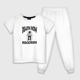Детская пижама хлопок с принтом Death Row Records в Курске, 100% хлопок |  брюки и футболка прямого кроя, без карманов, на брюках мягкая резинка на поясе и по низу штанин
 | death row | dr dre | hip hop | rap | snoop dogg