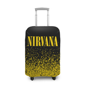 Чехол для чемодана 3D с принтом NIRVANA / НИРВАНА в Курске, 86% полиэфир, 14% спандекс | двустороннее нанесение принта, прорези для ручек и колес | band | cobain | face | kurt | logo | music | nirvana | rock | rocknroll | группа | кобейн | курт | лого | логотип | музыка | музыкальная | нирвана | рожица | рок | рокнролл | символ