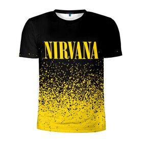 Мужская футболка 3D спортивная с принтом NIRVANA / НИРВАНА в Курске, 100% полиэстер с улучшенными характеристиками | приталенный силуэт, круглая горловина, широкие плечи, сужается к линии бедра | band | cobain | face | kurt | logo | music | nirvana | rock | rocknroll | группа | кобейн | курт | лого | логотип | музыка | музыкальная | нирвана | рожица | рок | рокнролл | символ
