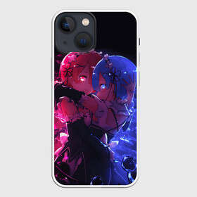 Чехол для iPhone 13 mini с принтом Re:Zero Rem and Ram в Курске,  |  | anime girls | beatrice re zero | emilia re zero | isekai seikatsu | kara hajimeru | puck re zero | ram re zero | re zero | re:zero | rem re zero | аниме | аниме re zero | анимэ | жизнь с нуля в альтернативном мире | манга | рам ре зеро | ранобэ