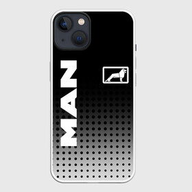 Чехол для iPhone 13 с принтом MAN в Курске,  |  | man | man logo | man значок | man лого | man логотип | водитель | грузовик | грузовой | дальнобойщик | ман | ман значок | ман лого | ман логотип | фура | шофер