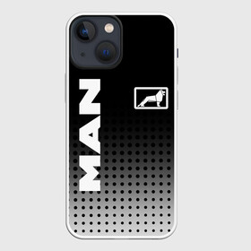 Чехол для iPhone 13 mini с принтом MAN в Курске,  |  | man | man logo | man значок | man лого | man логотип | водитель | грузовик | грузовой | дальнобойщик | ман | ман значок | ман лого | ман логотип | фура | шофер