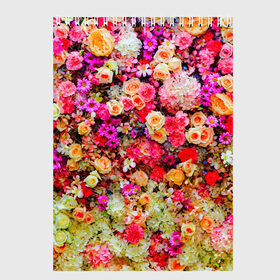 Скетчбук с принтом Цветы в Курске, 100% бумага
 | 48 листов, плотность листов — 100 г/м2, плотность картонной обложки — 250 г/м2. Листы скреплены сверху удобной пружинной спиралью | весна | красивые цветы | красота | милые цветы | орхидея | пион | роза | розы | ромашка | сад | сирень | фиалка | цветок | цветочки | цветы