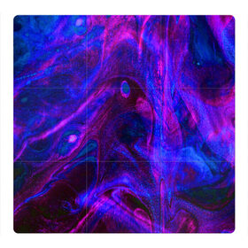 Магнитный плакат 3Х3 с принтом Space в Курске, Полимерный материал с магнитным слоем | 9 деталей размером 9*9 см | Тематика изображения на принте: abstraction | glitter | paint | stains | абстракция | блестки | краска | разводы | розовый | синий
