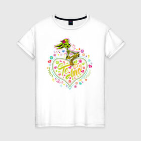 Женская футболка хлопок с принтом Te Amo в Курске, 100% хлопок | прямой крой, круглый вырез горловины, длина до линии бедер, слегка спущенное плечо | lola bunny | looney tunes | vdzabma | лола банни | луни тюнз