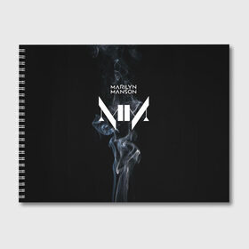 Альбом для рисования с принтом TRDMrnMsn Marilyn Manson в Курске, 100% бумага
 | матовая бумага, плотность 200 мг. | art | logo | manson | marilyn | rock | usa | великий | лого | логотип | мэнсон | мэрилин | рок | ужасный
