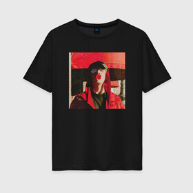 Женская футболка хлопок Oversize с принтом MAYOT GHETTO GARDEN в Курске, 100% хлопок | свободный крой, круглый ворот, спущенный рукав, длина до линии бедер
 | garden | ghetto | mayot | melon | music | гарден | гетто | майот | мелон | мьюзик