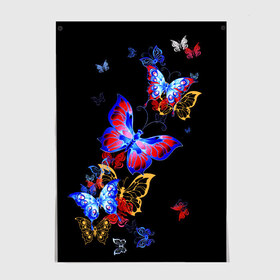 Постер с принтом Поцелуй бабочек в Курске, 100% бумага
 | бумага, плотность 150 мг. Матовая, но за счет высокого коэффициента гладкости имеет небольшой блеск и дает на свету блики, но в отличии от глянцевой бумаги не покрыта лаком | angel | butterfly | fairy | neon | night | wings | ангел | бабочка | бабочки | девушке | животные | красочные | крылья | летающие | магия | махаон | мотыльки | насекомые | неоновые | ночные | ночь | подарок | природа