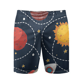 Мужские шорты спортивные с принтом Космический перелёт в Курске,  |  | арт | звезда | звёзды | земля | космос | марс | перелёт | планета | планеты | полёт | ракета | ракеты | рисунок | сатурн | солнце | юпитер