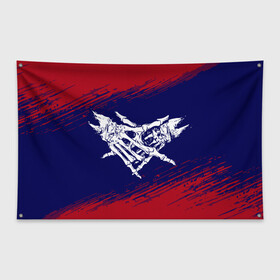 Флаг-баннер с принтом VELIAL SQUAD в Курске, 100% полиэстер | размер 67 х 109 см, плотность ткани — 95 г/м2; по краям флага есть четыре люверса для крепления | velial squad | велиал сквад