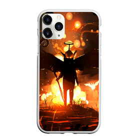 Чехол для iPhone 11 Pro Max матовый с принтом Темный ангел ада в Курске, Силикон |  | ад | внутренне зло | демон | демоненок | крылья | миф | нимб | посох | преисподняя | силэут | страшные сказки | темный ангел | фольклор