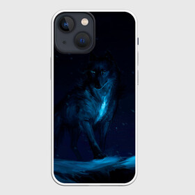 Чехол для iPhone 13 mini с принтом Зимний волк в Курске,  |  | wolf | wolfs | волк | волки | волчара | животные | звери | зима | лес | природа | снег