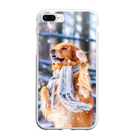Чехол для iPhone 7Plus/8 Plus матовый с принтом Золотистый Ретривер в Курске, Силикон | Область печати: задняя сторона чехла, без боковых панелей | dog | животные | золотистый | золотой | пес | природа | ретривер | собака | собаки | собакчка | собачки