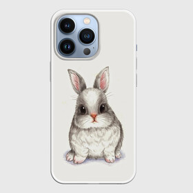 Чехол для iPhone 13 Pro с принтом зайка в Курске,  |  | животные | зайка | заяц | звери | зевающий кот | кися | кот | котенок | котики | коты | кричащий кот | кролик | минимализм | питомцы | прикольные картинки