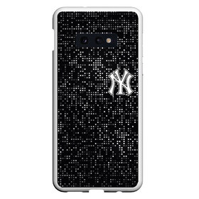 Чехол для Samsung S10E с принтом New York Yankees в Курске, Силикон | Область печати: задняя сторона чехла, без боковых панелей | Тематика изображения на принте: baseball | fashion | game | glitch | new york | sport | бейсбол | игра | мода | нью йорк | спорт