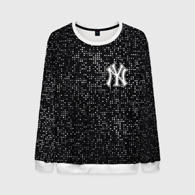 Мужской свитшот 3D с принтом New York Yankees в Курске, 100% полиэстер с мягким внутренним слоем | круглый вырез горловины, мягкая резинка на манжетах и поясе, свободная посадка по фигуре | Тематика изображения на принте: baseball | fashion | game | glitch | new york | sport | бейсбол | игра | мода | нью йорк | спорт