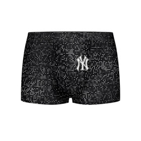 Мужские трусы 3D с принтом New York Yankees в Курске, 50% хлопок, 50% полиэстер | классическая посадка, на поясе мягкая тканевая резинка | baseball | fashion | game | glitch | new york | sport | бейсбол | игра | мода | нью йорк | спорт
