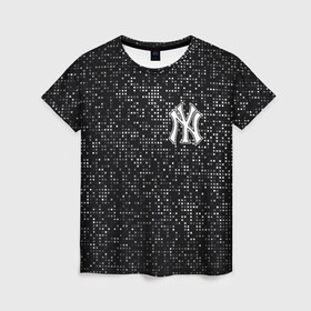 Женская футболка 3D с принтом New York Yankees в Курске, 100% полиэфир ( синтетическое хлопкоподобное полотно) | прямой крой, круглый вырез горловины, длина до линии бедер | baseball | fashion | game | glitch | new york | sport | бейсбол | игра | мода | нью йорк | спорт