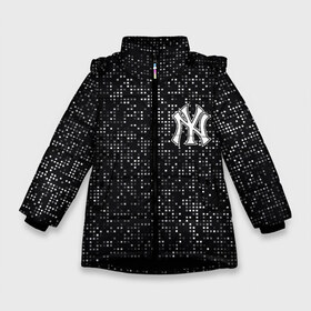 Зимняя куртка для девочек 3D с принтом New York Yankees в Курске, ткань верха — 100% полиэстер; подклад — 100% полиэстер, утеплитель — 100% полиэстер. | длина ниже бедра, удлиненная спинка, воротник стойка и отстегивающийся капюшон. Есть боковые карманы с листочкой на кнопках, утяжки по низу изделия и внутренний карман на молнии. 

Предусмотрены светоотражающий принт на спинке, радужный светоотражающий элемент на пуллере молнии и на резинке для утяжки. | baseball | fashion | game | glitch | new york | sport | бейсбол | игра | мода | нью йорк | спорт