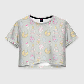Женская футболка Crop-top 3D с принтом Гринч 3D/ The Grinch в Курске, 100% полиэстер | круглая горловина, длина футболки до линии талии, рукава с отворотами | the grinch | гринч | для детей | мультфильм | рождество