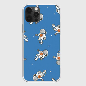 Чехол для iPhone 12 Pro Max с принтом Космонавт в Курске, Силикон |  | арт | белый | звезда | звёзды | космический турист | космонавт | космонавты | космос | рисунок | синий
