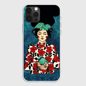Чехол для iPhone 12 Pro Max с принтом Самоцветная девушка в Курске, Силикон |  | Тематика изображения на принте: flowers | girl | венок | девушка | лилии | одуванчики | птичка | ромашки | синичка | узор | цветы