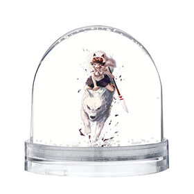 Снежный шар с принтом Принцесса Мононоке в Курске, Пластик | Изображение внутри шара печатается на глянцевой фотобумаге с двух сторон | Тематика изображения на принте: аниме | мой сосед тоторо | небесный замок лапута | хаяо миядзаки