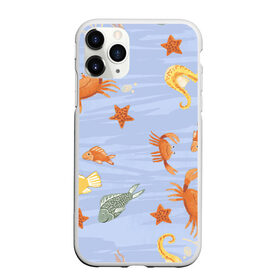 Чехол для iPhone 11 Pro Max матовый с принтом Морские обитатели в Курске, Силикон |  | арт | жёлтый | звезда | звёзды | коралл | кораллы | краб | крабы | красный | медуза | медузы | море | морская звезда | морские звёзды | морские коньки | морской конёк | песок | рисунок | рыба | рыбы