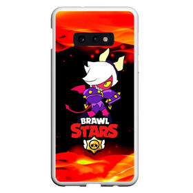 Чехол для Samsung S10E с принтом Brawl Stars Колетта Демон в Курске, Силикон | Область печати: задняя сторона чехла, без боковых панелей | bibi | crow | koletta | leon | nita | sandy | wings | бравл старс | герои | девочкам | демон | детям | дьявол | звезда | звездные | колетт | крылья | леон | логотипы игр | огненный | огонь | пламя | рога | сенди | трикси