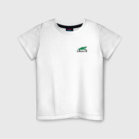 Детская футболка хлопок с принтом LaCosinus в Курске, 100% хлопок | круглый вырез горловины, полуприлегающий силуэт, длина до линии бедер | cos | crocodile | аллигатор | косинус | крокодил | крокодильчик | математика | угол