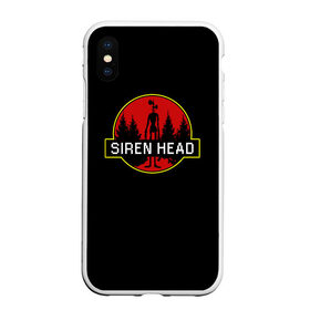 Чехол для iPhone XS Max матовый с принтом Siren Head в Курске, Силикон | Область печати: задняя сторона чехла, без боковых панелей | Тематика изображения на принте: siren head | игра | лес | монстр | персонаж | сирена | сиреноголовый | чудовище