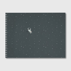 Альбом для рисования с принтом Космонавт oops в Курске, 100% бумага
 | матовая бумага, плотность 200 мг. | Тематика изображения на принте: space | астронавт | звезды | космонавт | космос | прикол | человек | юмор