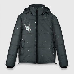 Мужская зимняя куртка 3D с принтом Космонавт oops в Курске, верх — 100% полиэстер; подкладка — 100% полиэстер; утеплитель — 100% полиэстер | длина ниже бедра, свободный силуэт Оверсайз. Есть воротник-стойка, отстегивающийся капюшон и ветрозащитная планка. 

Боковые карманы с листочкой на кнопках и внутренний карман на молнии. | space | астронавт | звезды | космонавт | космос | прикол | человек | юмор