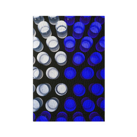 Обложка для паспорта матовая кожа с принтом GGGelt в Курске, натуральная матовая кожа | размер 19,3 х 13,7 см; прозрачные пластиковые крепления | abstraction | blue | circles | light | shapes | white | абстракция | белый | круги | свет | синий | формы